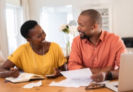 couple looking over paperwork