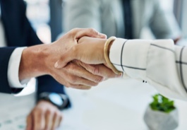 two people shaking hands